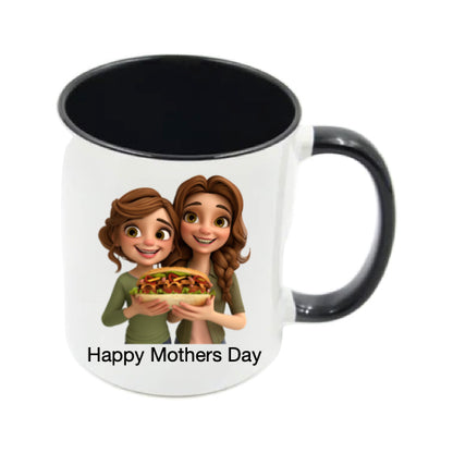 Mug - 11oz - Lady & Girl having a Sub Sandwich 2