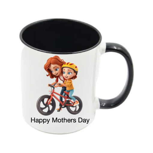 Mug - 11oz - Lady & Girl Cycling 1