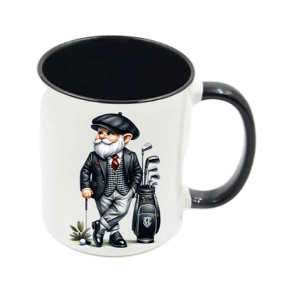 Mug - 11oz - Black Golfer Gnome 1