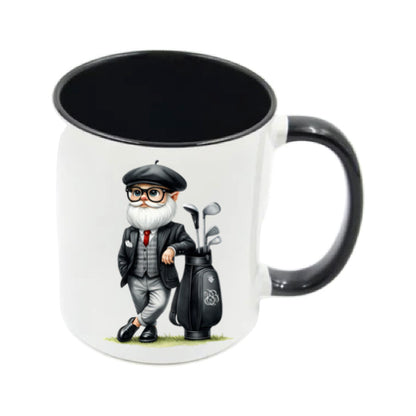 Mug - 11oz - Black Golfer Gnome 2