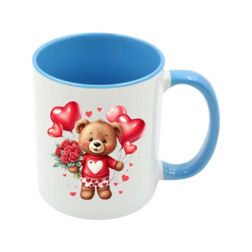 Mug - 11oz - Bear with balloons & flowers 1