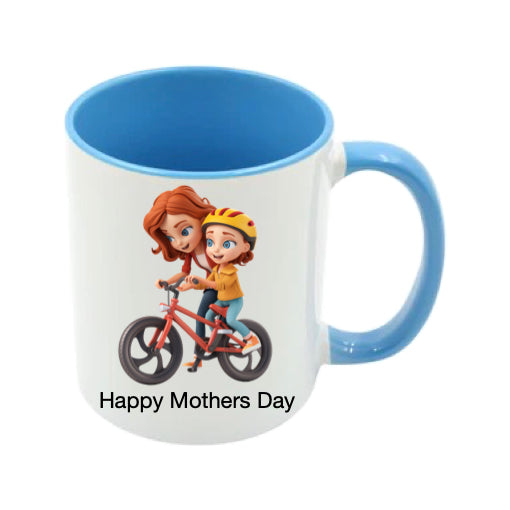 Mug - 11oz - Lady & Girl Cycling 1