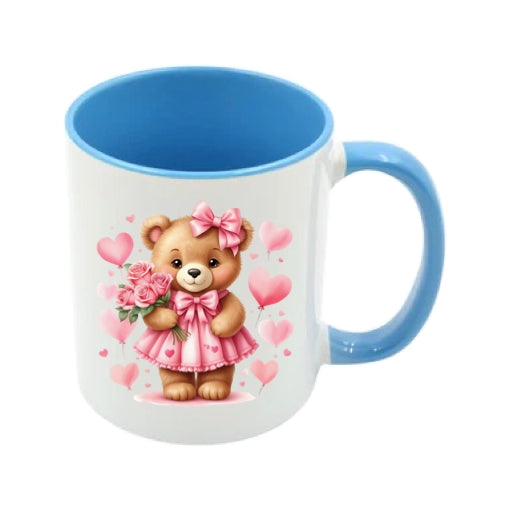 Mug - 11oz - Bear with balloons & flowers 2