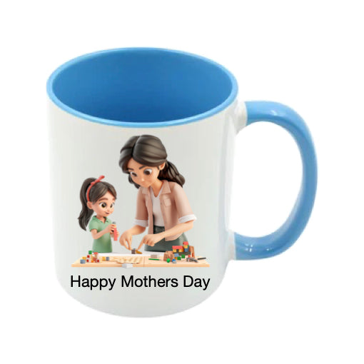 Mug - 11oz - Lady & Girl Playing Games 2