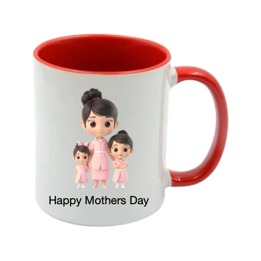 Mug - 11oz - Lady & Girls in Pink 3