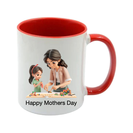 Mug - 11oz - Lady & Girl Playing Games 2