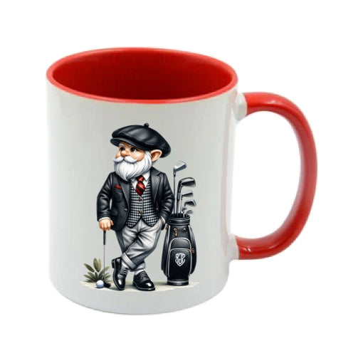 Mug - 11oz - Black Golfer Gnome 1