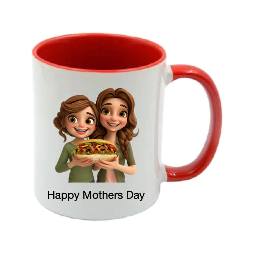 Mug - 11oz - Lady & Girl having a Sub Sandwich 2
