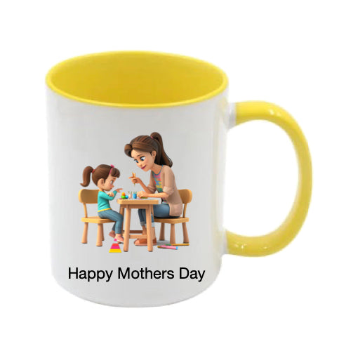 Mug - 11oz - Lady & Girl Drawing 1