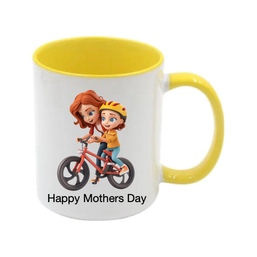 Mug - 11oz - Lady & Girl Cycling 1