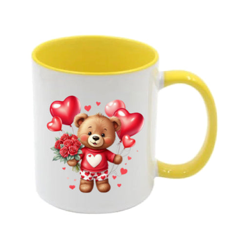 Mug - 11oz - Bear with balloons & flowers 1