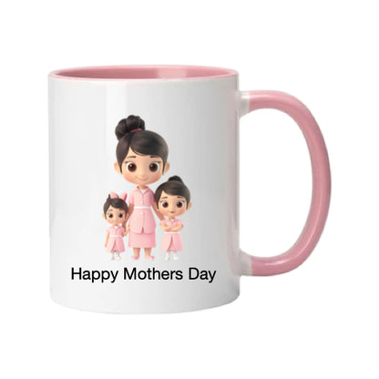 Mug - 11oz - Lady & Girls in Pink 3