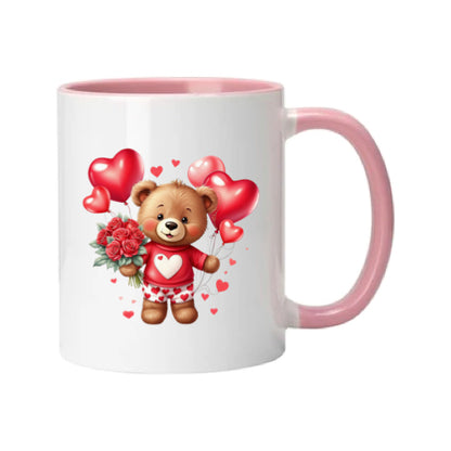 Mug - 11oz - Bear with balloons & flowers 1