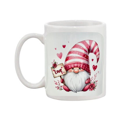 Mug - 11oz - “Love" with a pink gnome