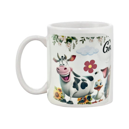 Mug - 11oz - "Good Morning" with cows, ducks, pig and sheep