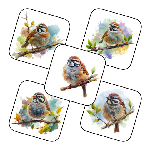 Coasters of Birds - Brown