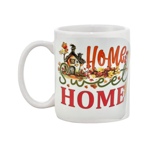 Mug - 11oz - “Home Sweet Home” with a cottage and garden