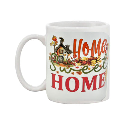 Mug - 11oz - “Home Sweet Home” with a cottage and garden