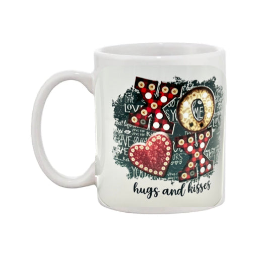 Mug - 11oz - “Loads of love, hugs & kisses” with a truck