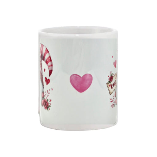 Mug - 11oz - “Love" with a pink gnome