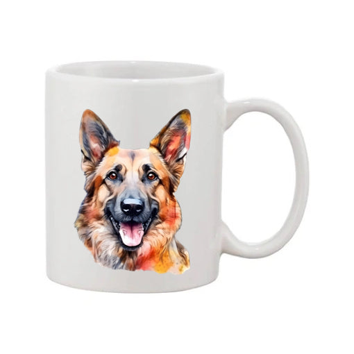 Mug - 11oz - German Shepherd in vibrant watercolours 4