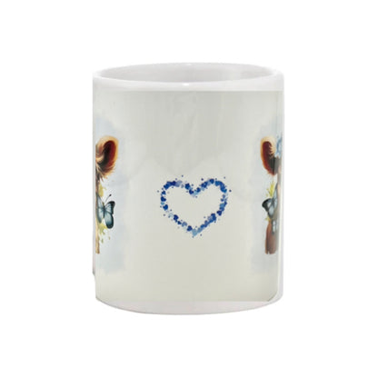 Mug - 11oz - Calf with blue butterflies