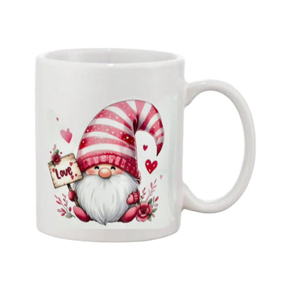 Mug - 11oz - “Love" with a pink gnome