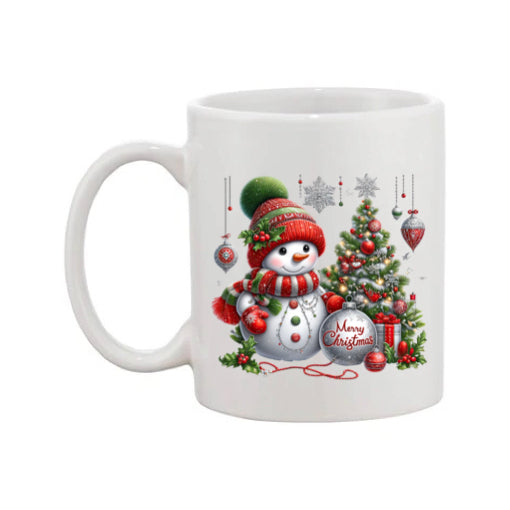 Mug - 11oz - Snowman red 1