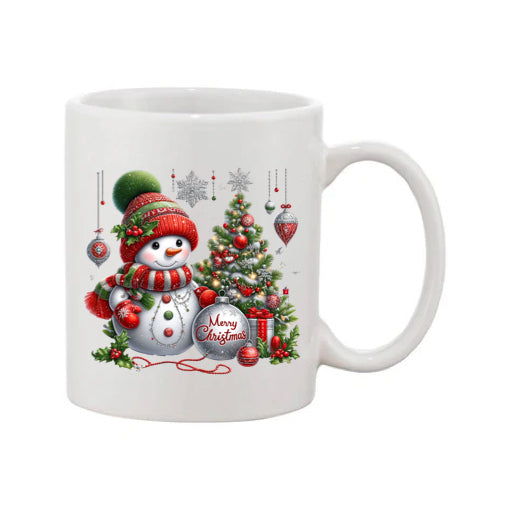 Mug - 11oz - Snowman red 1