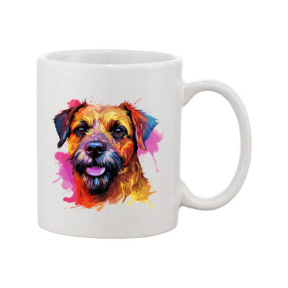 Mug - 11oz - Border Terrier in vibrant watercolours 5