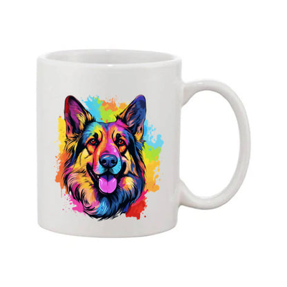Mug - 11oz - German Shepherd in vibrant watercolours 1