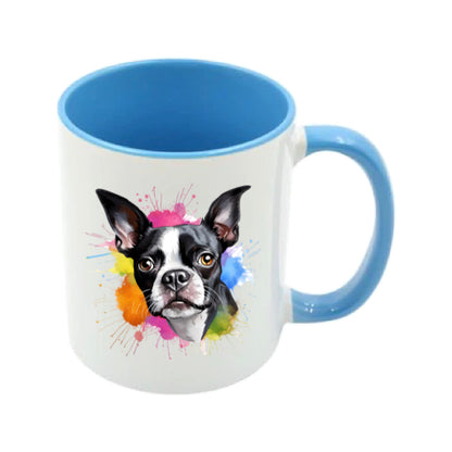 Mug - 11oz - Boston Terrier in vibrant watercolours 3