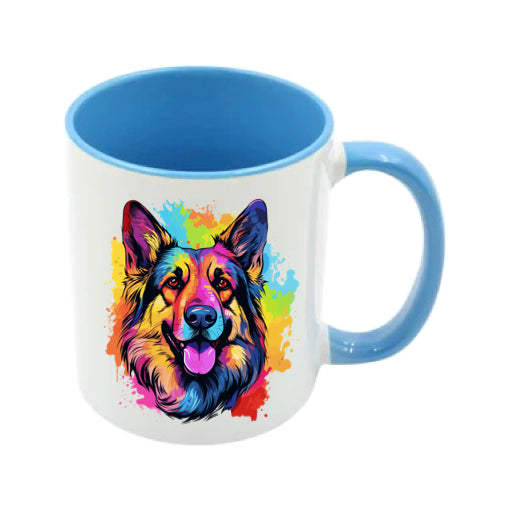 Mug - 11oz - German Shepherd in vibrant watercolours 1