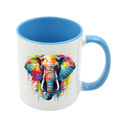 Mug - 11oz - Elephant in vibrant watercolours 1