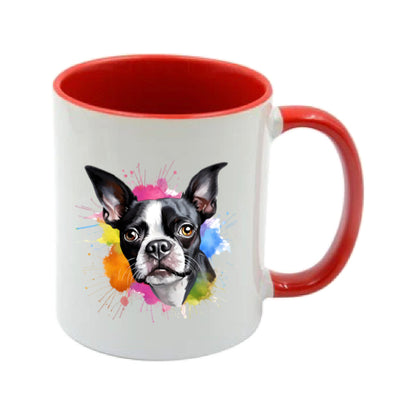 Mug - 11oz - Boston Terrier in vibrant watercolours 3