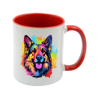 Mug - 11oz - German Shepherd in vibrant watercolours 1