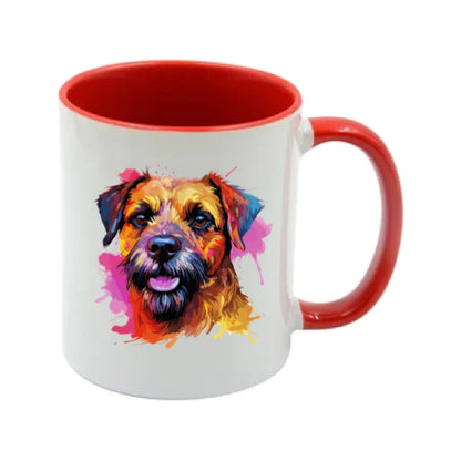Mug - 11oz - Border Terrier in vibrant watercolours 5