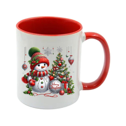 Mug - 11oz - Snowman red 1