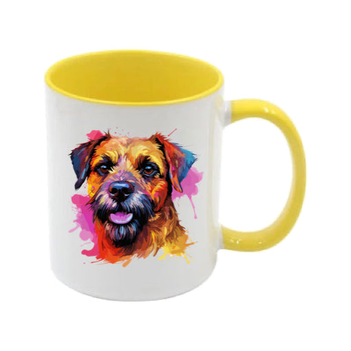 Mug - 11oz - Border Terrier in vibrant watercolours 5
