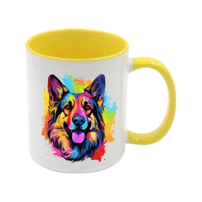 Mug - 11oz - German Shepherd in vibrant watercolours 1