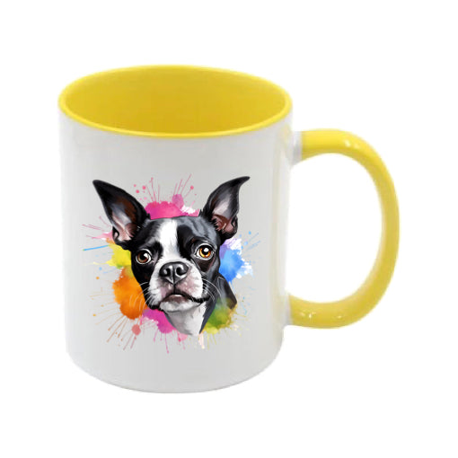 Mug - 11oz - Boston Terrier in vibrant watercolours 3
