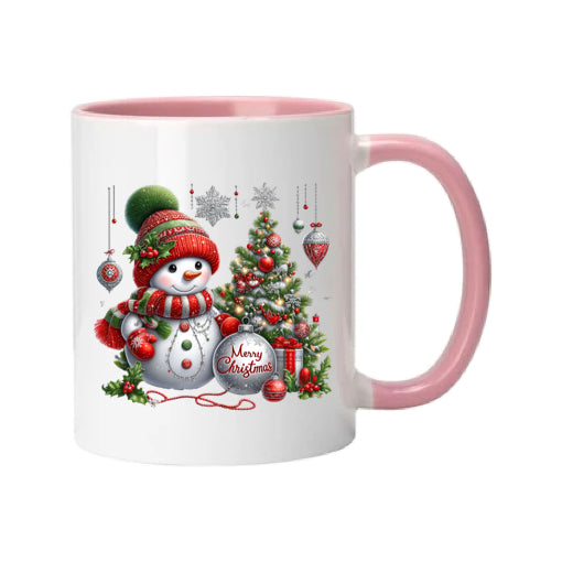 Mug - 11oz - Snowman red 1
