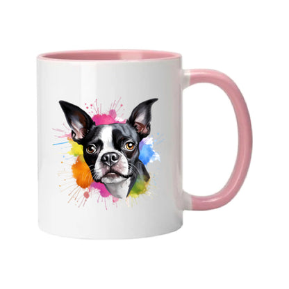 Mug - 11oz - Boston Terrier in vibrant watercolours 3