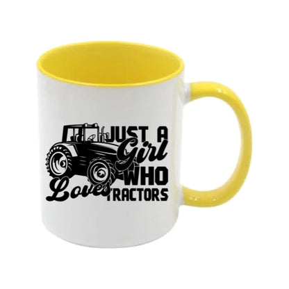 Mug - 11oz - Farmers Saying - 'Just A Girl Who Loves Tractors' 1a