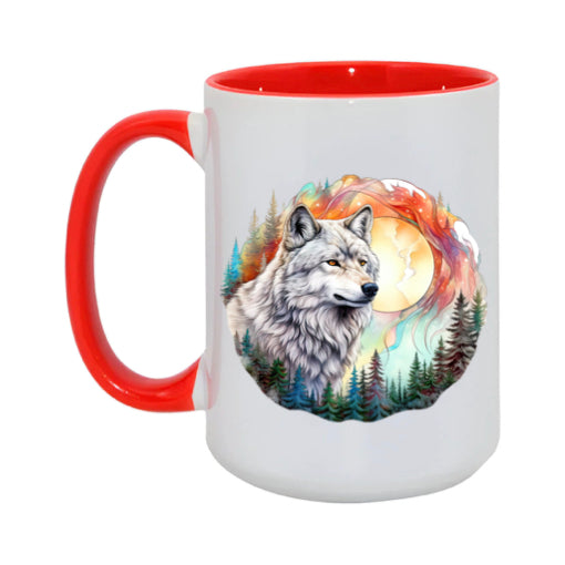 Mug - 15oz - White Wolf Scene 3