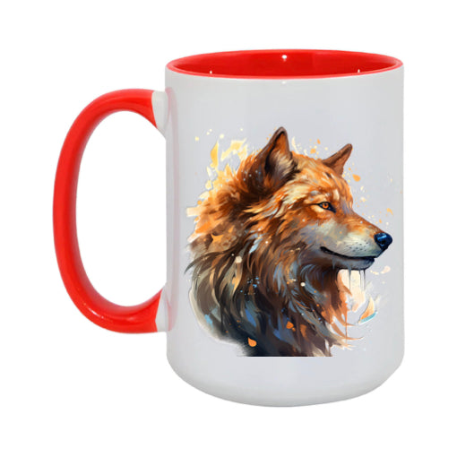 Mug - 15oz - Brown Wolf 4
