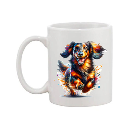 Mug - 11oz - Paint Splashed Dachshund
