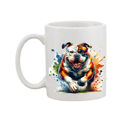 Mug - 11oz - Paint Splashed American Bulldog