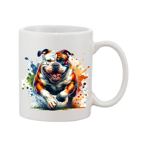 Mug - 11oz - Paint Splashed American Bulldog