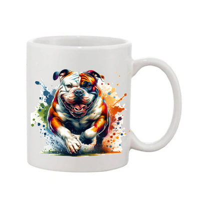 Mug - 11oz - Paint Splashed American Bulldog